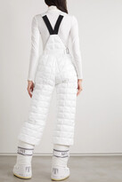 Thumbnail for your product : Bogner Lory-d Belted Quilted Ripstop Down Ski Salopettes - Ecru