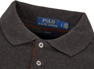 Ralph Lauren Slim Fit Long Sleeve Polo - Granite