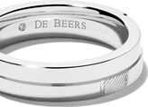 Thumbnail for your product : De Beers Jewellers 18kt white gold Promise half textured band