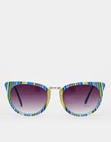 Thumbnail for your product : ASOS Cat Eye Sunglasses With Stripe Print