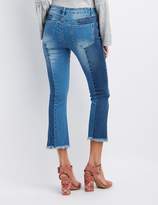 Thumbnail for your product : Charlotte Russe Refuge Colorblock Kick Flare Jeans