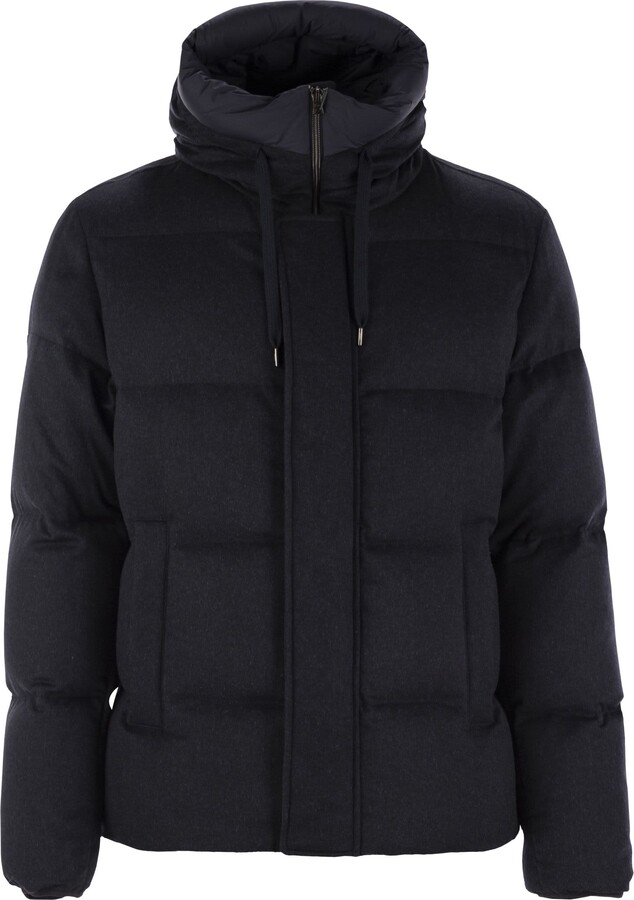 Herno Bomper Uin Cashmere And Silk Down Jacket