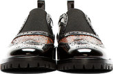 Thumbnail for your product : Christopher Kane Black Snakeskin Accent Brogues