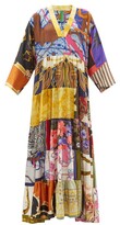 Thumbnail for your product : RIANNA + NINA Patchwork Vintage-silk Maxi Dress - Multi