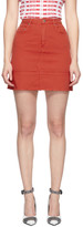 Thumbnail for your product : MSGM Red Denim Miniskirt