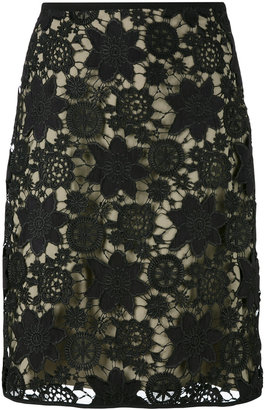 Odeeh crochet floral skirt - women - Cotton/Polyester/Polyurethane - 36