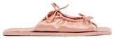 Thumbnail for your product : Carlotha Ray Adele Bow-tie Satin Sandals - Pink