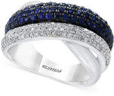 Thumbnail for your product : Effy Final Call by EFFYandreg; Sapphire (1-1/5 ct. t.w.) and Diamond (3/8 ct. t.w.) Ring in Sterling Silver