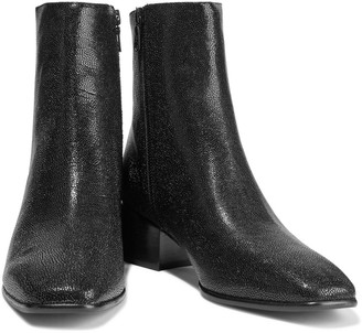 Rag & Bone Aslen Glossed Stingray-effect Leather Ankle Boots