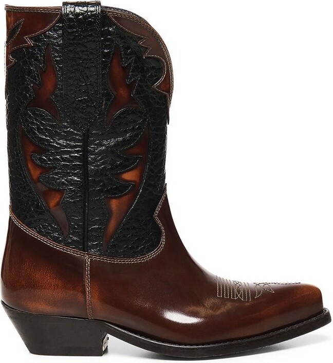 Cowboy Boots Golden Goose Boots Men Golden Goose Mens Low Leather