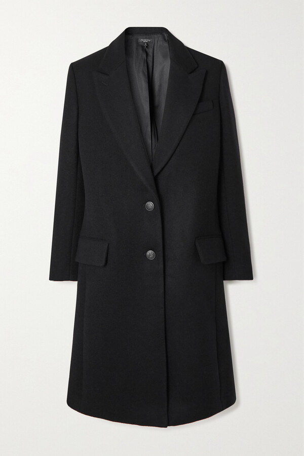 Rag & Bone Wooster Woolblend Coat Black ShopStyle