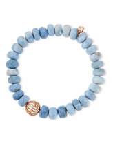 Thumbnail for your product : Sydney Evan 10mm Faceted African Opal Bead Bracelet with 14k Ball Spacer