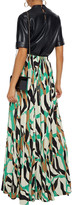 Thumbnail for your product : Roberto Cavalli Pleated Printed Stretch-crepe Maxi Skirt