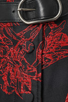 Thumbnail for your product : Roberto Cavalli Wrap-effect Buckle-detailed Metallic Jacquard Pencil Skirt