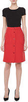 Thumbnail for your product : Michael Kors Duvatine A-line Skirt, Crimson