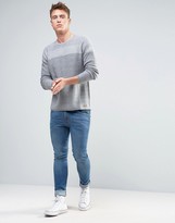 Thumbnail for your product : Esprit Knitted Sweater with Open Hem and Tonal Block Detail