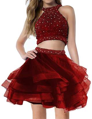 Bonnie_Shop Bonnie Gorgeous Beaded Bodice Prom Dresses 2018 Long Sexy Open Back Ball Gowns Ruffled Tulle Formal Evening Dress BS005