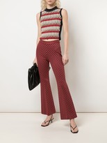 Thumbnail for your product : Rosetta Getty Pull-On Cropped Flare Trousers