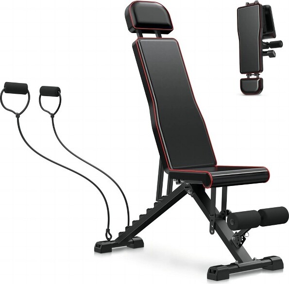 SUGIFTWeightBench650LBAdjustableStrengthTrainingBenchforFullBodyWorkoutwithFastFolding-NewVersion