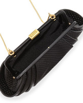 Thumbnail for your product : Zac Posen Oversized Angled Embossed Clutch Bag, Black