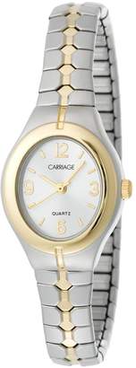 Timex Carriage Women's C6A241 Two-Tone Oval Case -Tone Dial Two-Tone Stainless Steel Expansion Band Watch
