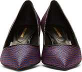 Thumbnail for your product : Nicholas Kirkwood Blue Geometric Pointed Heels