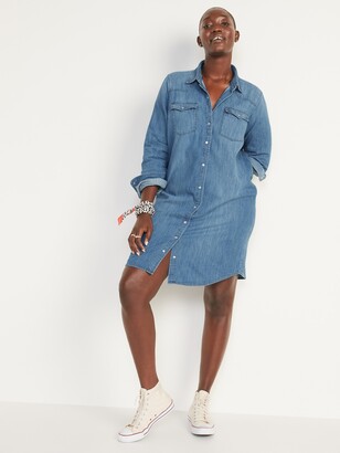 Old Navy Western Jean Shirt Dress for Women - ShopStyle