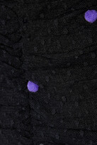 Thumbnail for your product : Dundas Off-the-shoulder pompom-embellished point d'esprit mini dress
