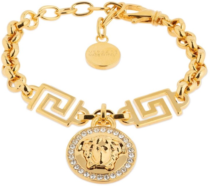 Versace Icon Crystal Medusa Charm Bracelet - ShopStyle