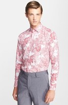 Thumbnail for your product : Etro 'Warrant' Trim Fit Floral Print Jacquard Shirt