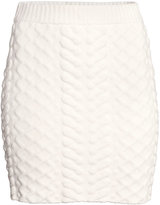 Thumbnail for your product : H&M Pattern-knit Skirt - Natural white - Ladies