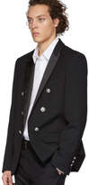 Thumbnail for your product : Balmain Black Wool Double-Breasted Blazer