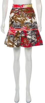 Mother of Pearl Printed Knee-Length Skirt