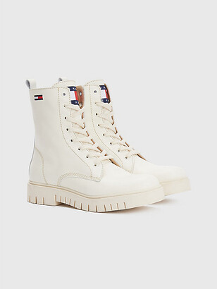 Tommy Hilfiger Leather Lace-Up Ankle Boots - ShopStyle