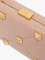 Thumbnail for your product : Valentino Garavani Roman Stud Quilted-leather Clutch Bag - Nude