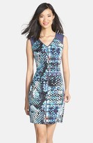 Thumbnail for your product : Marc New York 1609 Marc New York by Andrew Marc Print Sheath Dress (Petite)
