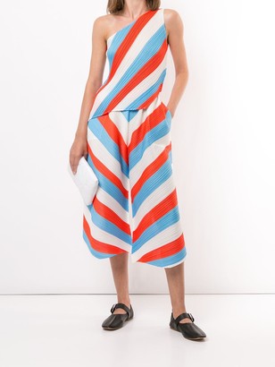 Pleats Please Issey Miyake Striped Pleated Top