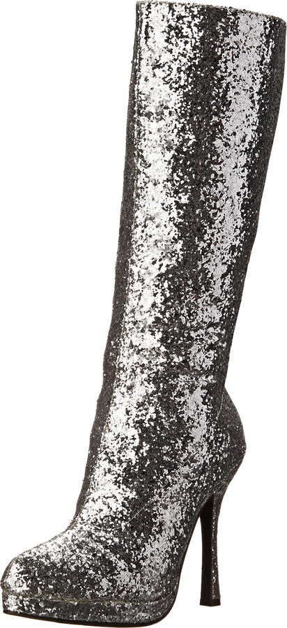 Ellie Shoes Womens 709-DAZZLE Fashion Boot Silver 5 M US 