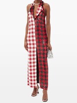 Thumbnail for your product : Ashish Halterneck Gingham Sequinned Dress