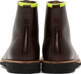 Thumbnail for your product : Paul Smith Dark Burgundy Leather Workman Boots