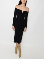 Thumbnail for your product : KHAITE Valeska off-shoulder midi dress