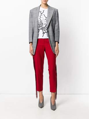 Marco De Vincenzo fringed cropped trousers
