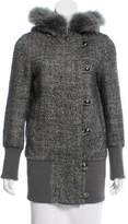 Thumbnail for your product : ICB Fur-Trimmed Wool-Blend Jacket
