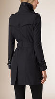 Thumbnail for your product : Burberry Leather Detail Gabardine Trench Coat