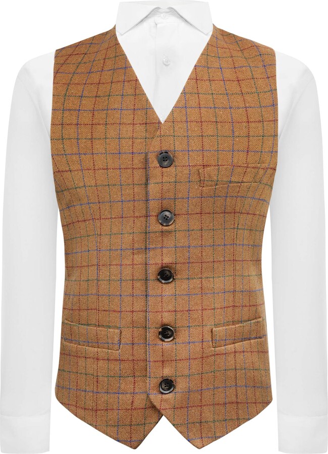 King & Priory Noyer Brun Chevron Check Cravate Dès 21,61