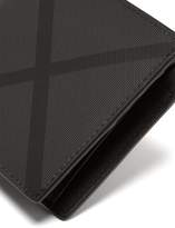 Thumbnail for your product : Burberry London Check Leather Trimmed Billfold Wallet - Mens - Grey