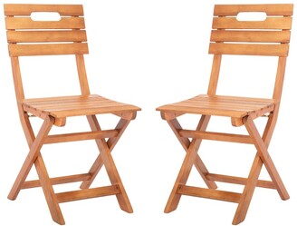 Safavieh Set Of 2 Blison Outdoor Folding Chairs