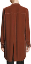 Thumbnail for your product : Eileen Fisher Petite Long Washable Velvet Tunic Top
