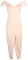 Thumbnail for your product : boohoo Off Shoulder Wrap Skirt Midi Dress
