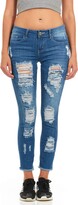 Thumbnail for your product : Cover Girl Women's Size Skinny Jeans Distressed Fray Cropped